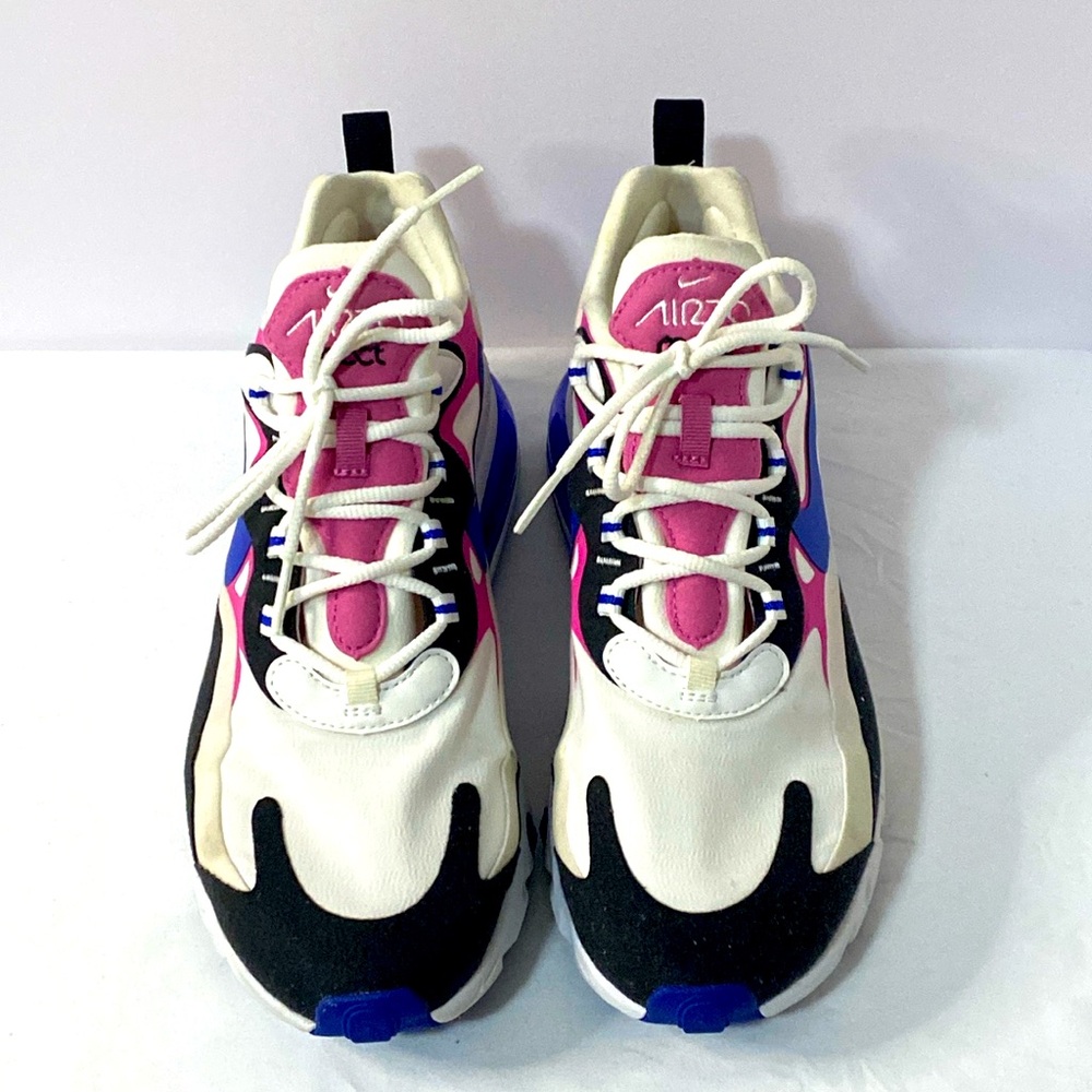Nike Air Max 270 React | Color: White Fuchsia Blue | Women’s Size: 9